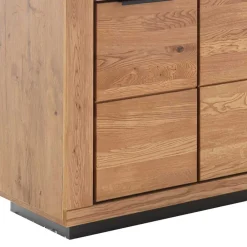 Wohnen 4-türiger Vitrinenschrank teilmassiv - Vlacoma