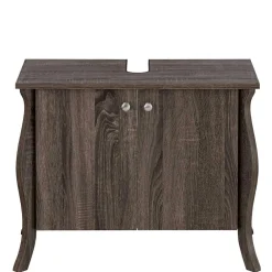 Wohnen Badschränke|Waschtisch*2-türiger Waschbeckenschrank in Eiche Grau NB - Fionora