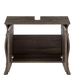 Wohnen Badschränke|Waschtisch*2-türiger Waschbeckenschrank in Eiche Grau NB - Fionora