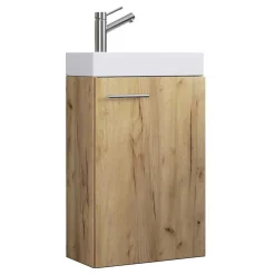 Wohnen Glasmöbel*1-türiger Waschtisch & Spiegel kompakt - Violetty (zweiteilig)