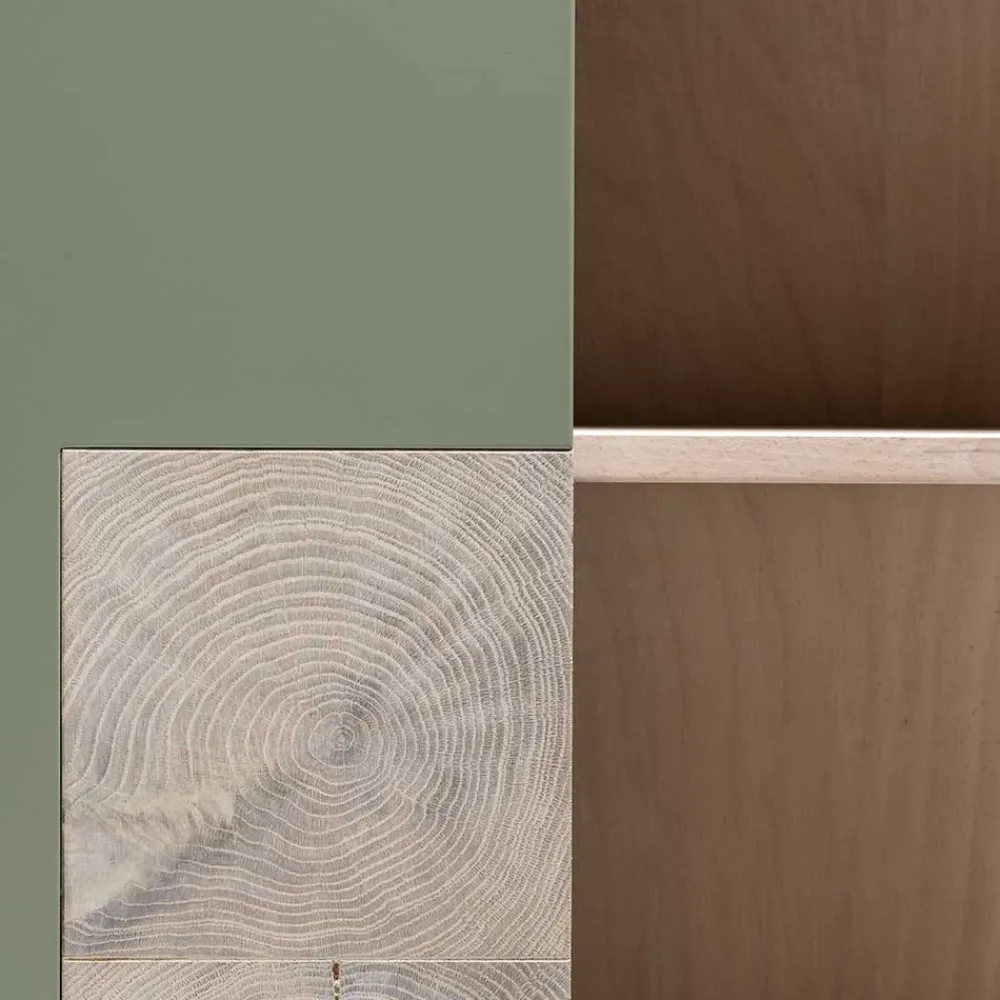 Wohnen Esszimmerschränke*2-türiger Wohnzimmer Hängeschrank in Grau - Ajevos