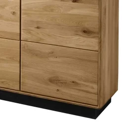 Wohnen Massivholzmöbel|Sideboards & Kommoden*2-türiger Wohnzimmerschrank mit LED Beleuchtung - Xeddos