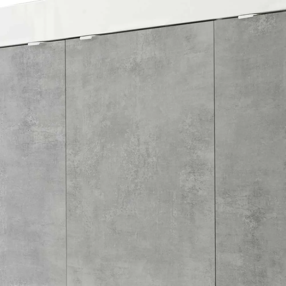 Wohnen 3-türiges Design-Sideboard in Beton Dekor - Narandu