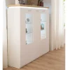 Wohnen 3-türiges Highboard Vitrine beleuchtet LED - Caldri
