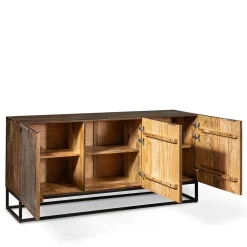 Wohnen 3-türiges Holz Sideboard mit Bügelgestell - Lyrica
