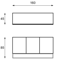 Wohnen 3-türiges Holz Sideboard mit Bügelgestell - Lyrica