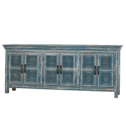 Wohnen 6-türiges Sideboard in Blau - Enrossino