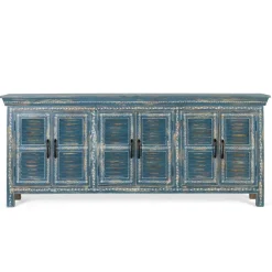 Wohnen 6-türiges Sideboard in Blau - Enrossino