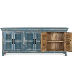 Wohnen 6-türiges Sideboard in Blau - Enrossino