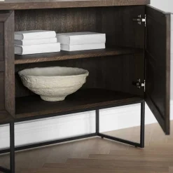 Wohnen Küchenschränke|Sideboards*2-türiges Sideboard in Eiche Braun - Ekorena