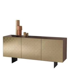 Wohnen 3-türiges Sideboard mit Spiegel Front Bronze - Imarena