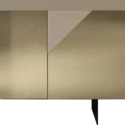 Wohnen 3-türiges Sideboard mit Spiegelglas in Bronze - Razepta