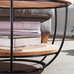 Wohnen Trommelform Couchtisch mit offenem Gestell - Mojito