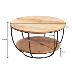 Wohnen Trommelform Couchtisch mit offenem Gestell - Mojito