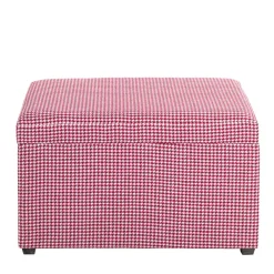 Wohnen Truhe mit Hahnentritt Muster in Rot Weiß - Chetna