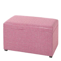 Wohnen Truhe mit Hahnentritt Muster in Rot Weiß - Chetna