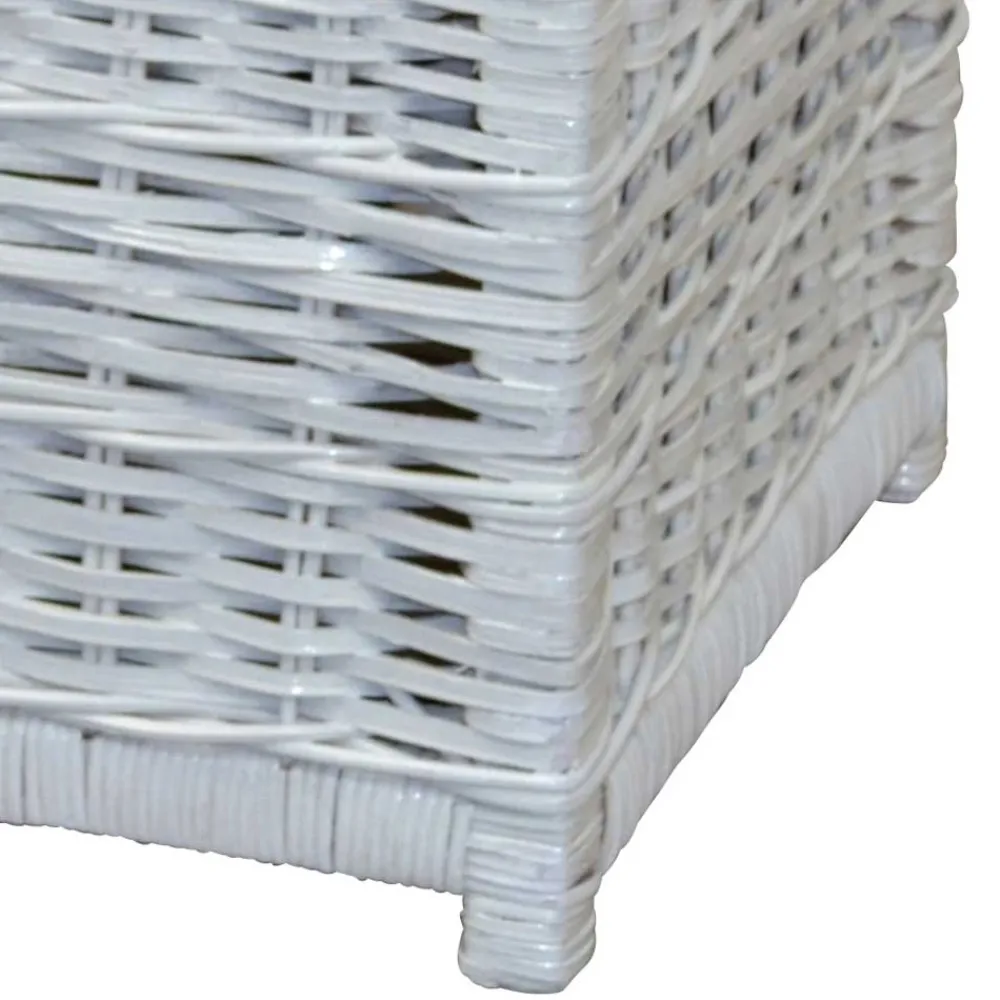 Wohnen Rattanmöbel|Holztruhen*Truhe Wohnzimmertisch aus Rattan Weiß - Jacopo