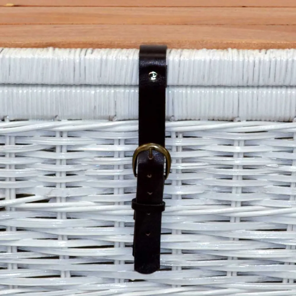 Wohnen Rattanmöbel|Holztruhen*Truhe Wohnzimmertisch aus Rattan Weiß - Jacopo