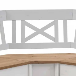 Wohnen Küchenbänke|Esszimmerbänke*Truhen Eckbank Lugon in Weiß mit Braun