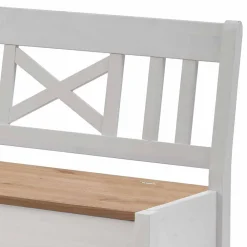 Wohnen Küchenbänke|Esszimmerbänke*Truhen Eckbank Lugon in Weiß mit Braun