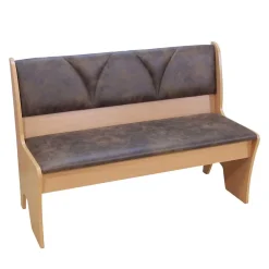 Wohnen Küchenbänke|Esszimmerbänke*Truhenbank für 2 Personen Zecos in Vintage Braun