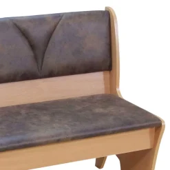 Wohnen Küchenbänke|Esszimmerbänke*Truhenbank für 2 Personen Zecos in Vintage Braun