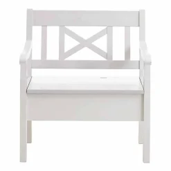 Wohnen Esszimmerbänke*Truhenbank Onesti in Weiß