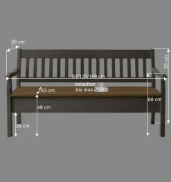 Wohnen Truhenbank Ziamora in Grau