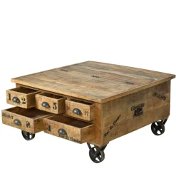 Wohnen Holztruhen*Truhen-Couchtisch Indri aus Mango Massivholz