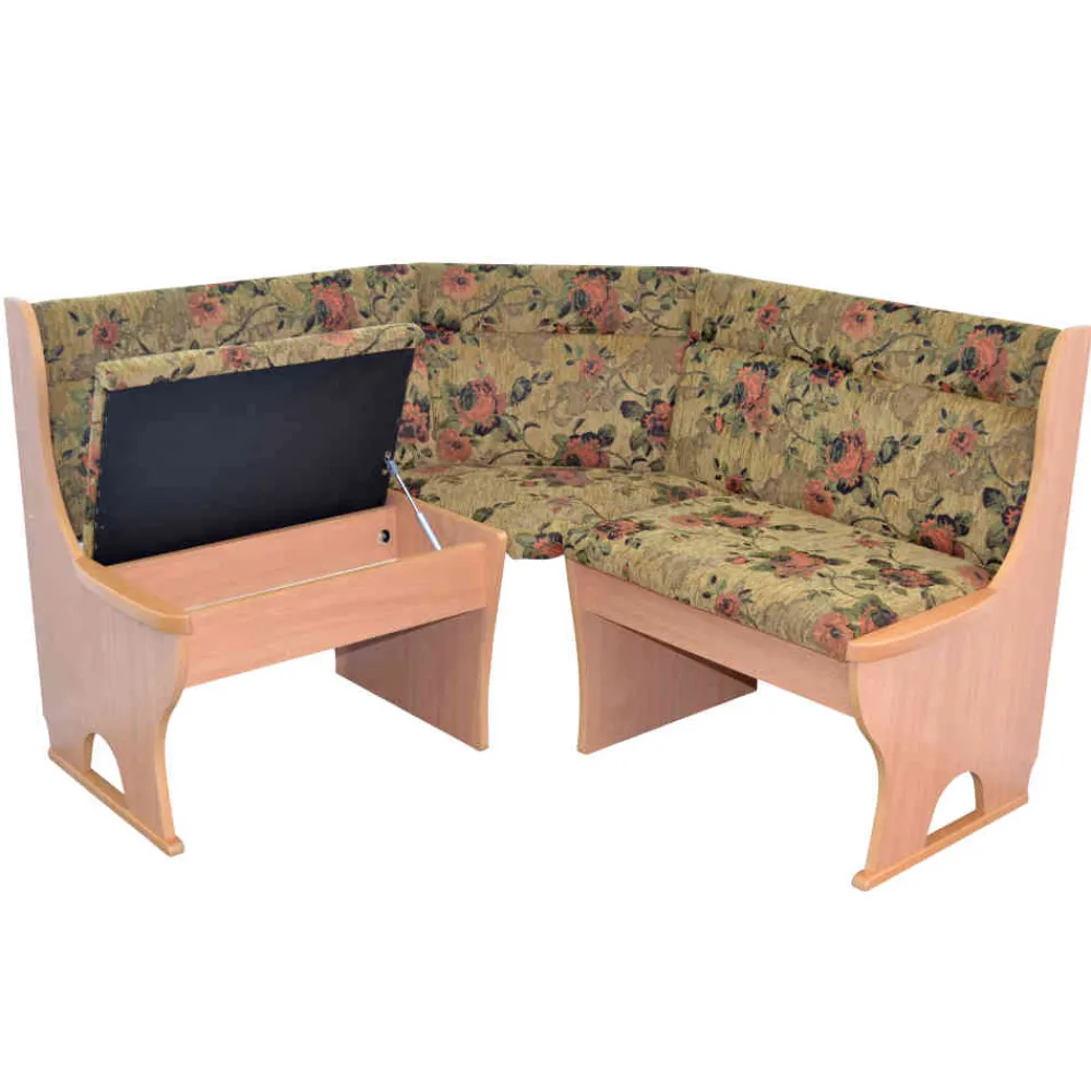 Wohnen Truhen-Eckbank in Buche - Gifion