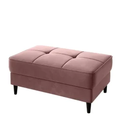 Wohnen Truhen-Hocker in Rosenholz Stoffbezug - Dacura