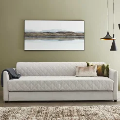 Wohnen TTF Ausziehcouch in Hellgrau Stoff - Cyras