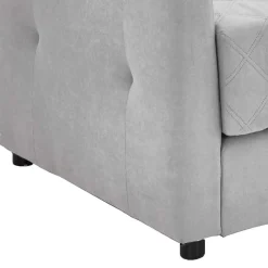 Wohnen TTF Ausziehcouch in Hellgrau Stoff - Cyras