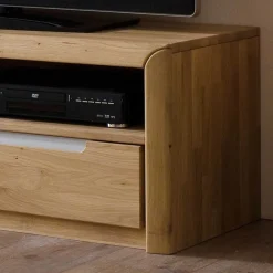 Wohnen TV Anbauwand Croconia aus Wildeiche Massivholz (vierteilig)