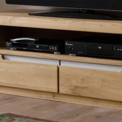 Wohnen TV Anbauwand Croconia aus Wildeiche Massivholz (vierteilig)