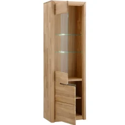 Wohnen TV Anbauwand Croconia aus Wildeiche Massivholz (vierteilig)