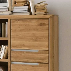 Wohnen TV Anbauwand Croconia aus Wildeiche Massivholz (vierteilig)