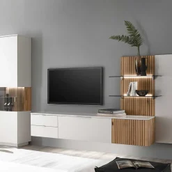 Wohnen Wohnwände|Wohnwand*TV Anbauwand Designmöbel Set - Miloris (dreiteilig)