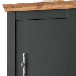 Wohnen Wohnzimmerschränke*TV Anbauwand in Anthrazit & Wildeiche - Lionel (vierteilig)