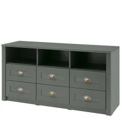 Wohnen TV Anbauwand in Dunkelgrün - Niestov (dreiteilig)