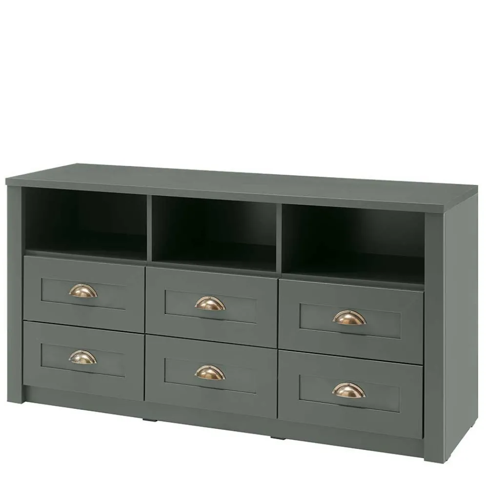 Wohnen TV Anbauwand in Dunkelgrün - Niestov (dreiteilig)