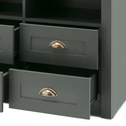 Wohnen TV Anbauwand in Dunkelgrün - Niestov (dreiteilig)