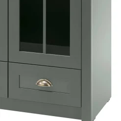 Wohnen TV Anbauwand in Dunkelgrün - Niestov (dreiteilig)