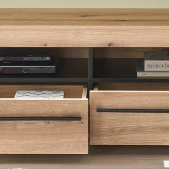 Wohnen Wohnwände|Wohnwand*TV Anbauwand in Eiche - Brocus (vierteilig)