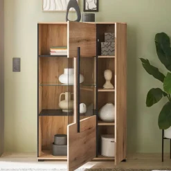 Wohnen Wohnwände|Wohnwand*TV Anbauwand in Eiche - Brocus (vierteilig)