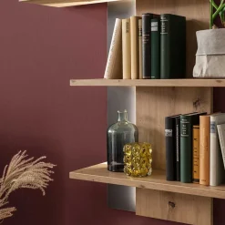 Wohnen TV Anbauwand in Eicheoptik - Nikdus (vierteilig)