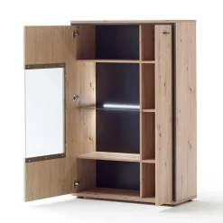 Wohnen TV Anbauwand in Eicheoptik - Nikdus (vierteilig)