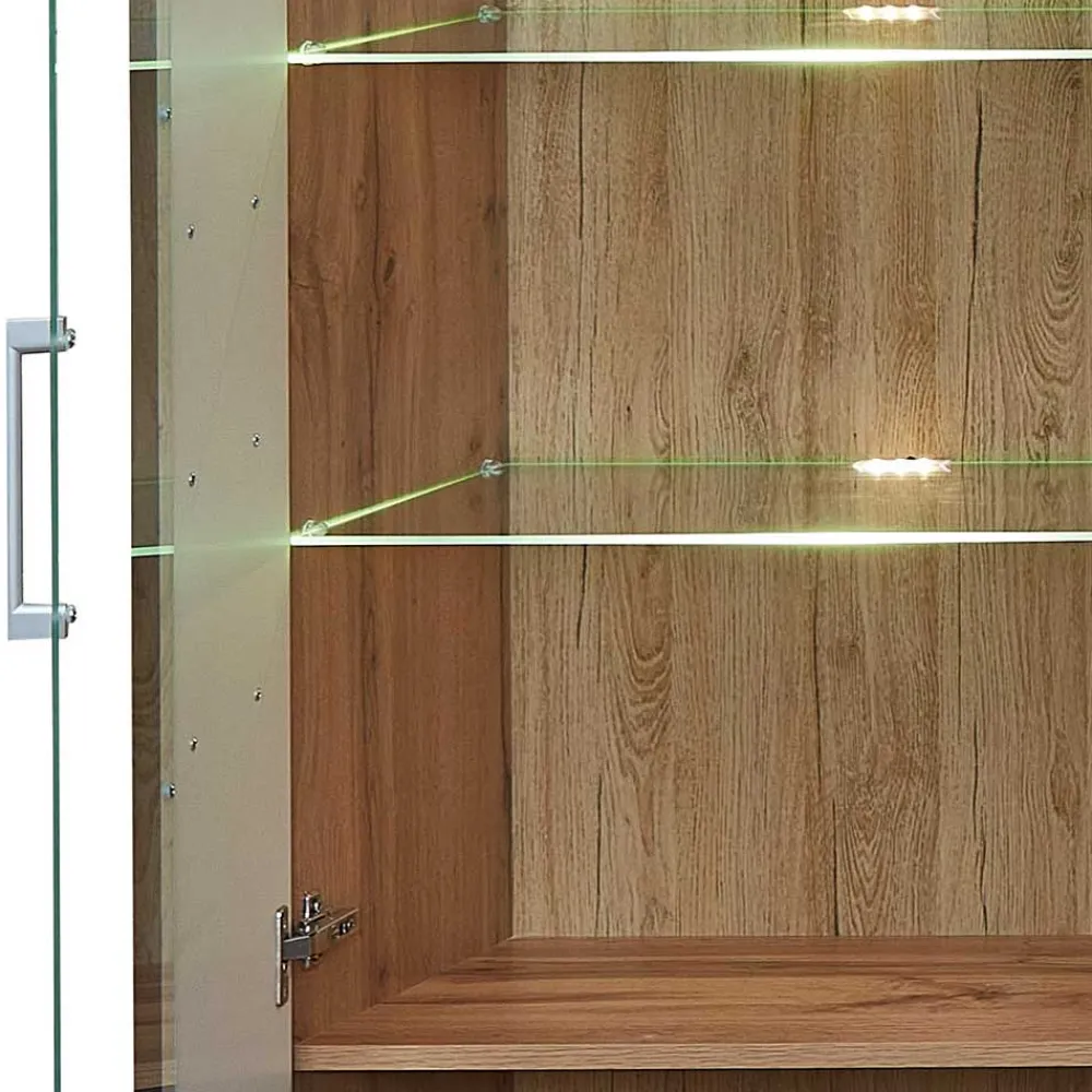 Wohnen Wohnzimmerschränke*TV Anbauwand in Schwarz & Wildeiche - Kandu (vierteilig)