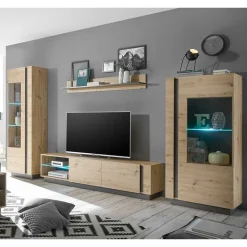 Wohnen Wohnwände|Wohnwand*TV Anbauwand Kombi Set - Lairian (vierteilig)