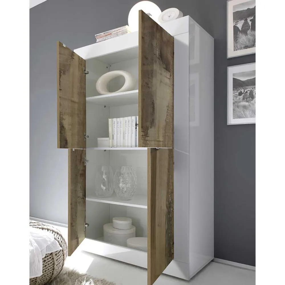 Wohnen TV Anbauwand Kombination modern - Olvenion (dreiteilig)